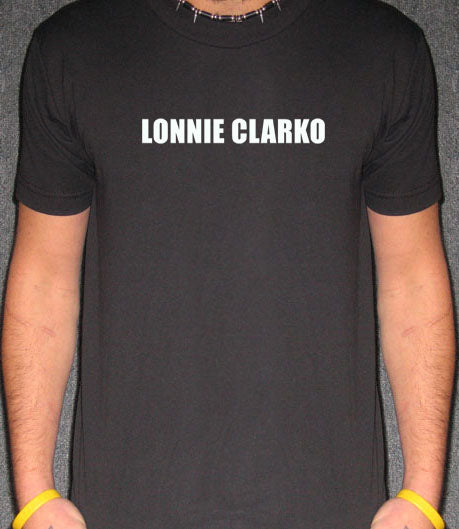 LONNIE CLARKO donnie darko spoof funny movie BW SHIRT