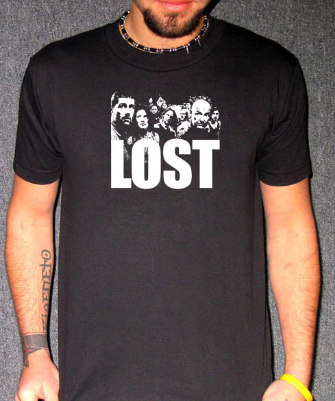 LOST FACES tv show drama television season BW SHIRT