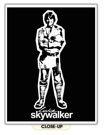 LUKE SKYWALKER star wars jedi force retro vintage SHIRT