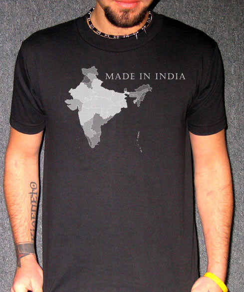 MADE IN INDIA culture funny humor heritage BW SHIRT