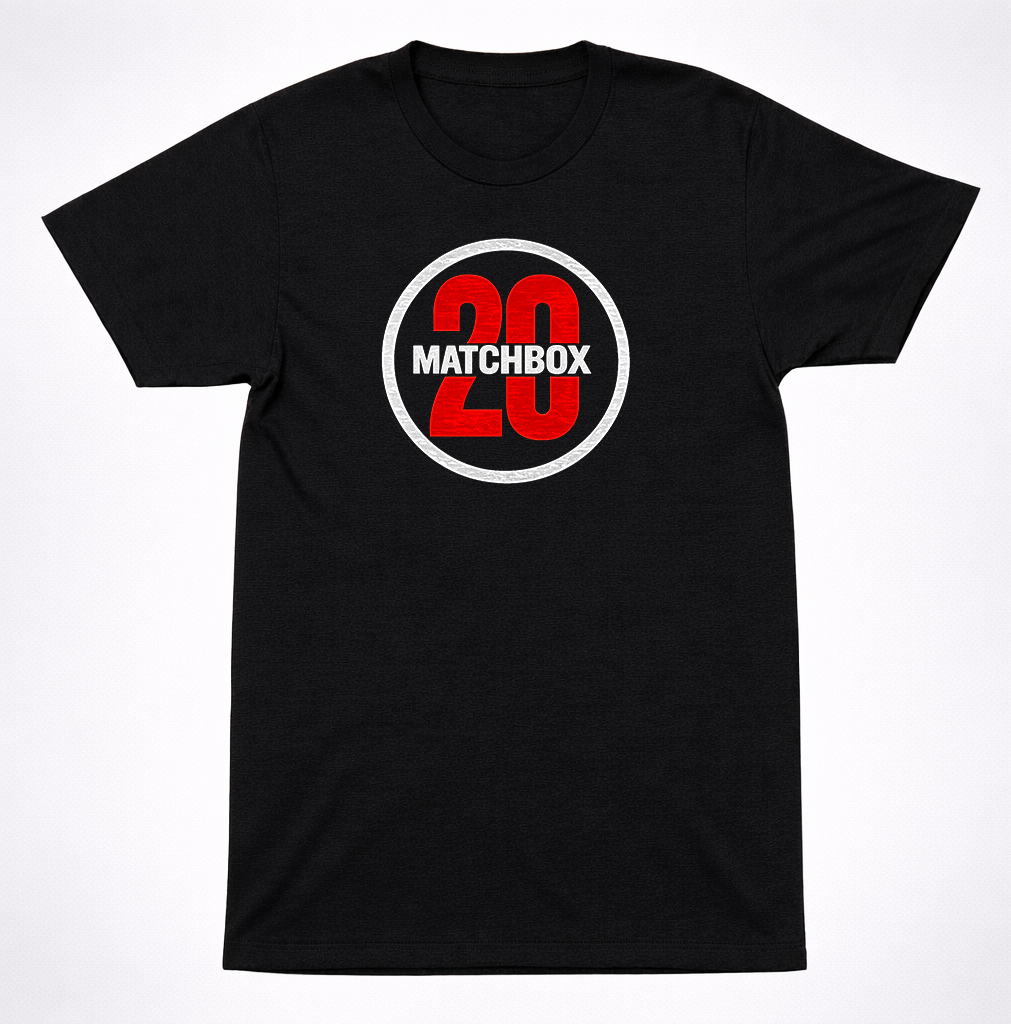 Matchbox 20 Circle Logo Shirt 90s Alt Rock Band Vintage Style Black Shirt