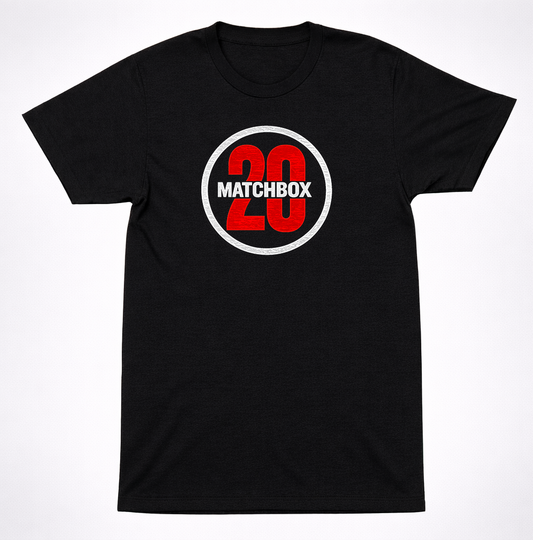 Matchbox 20 Circle Logo Shirt 90s Alt Rock Band Vintage Style Black Shirt