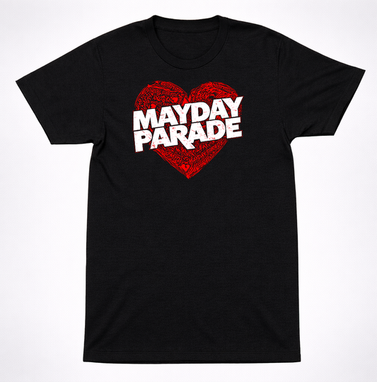 Mayday Parade Heart Logo T-Shirt | Emo Pop Punk Alternative Rock Tee