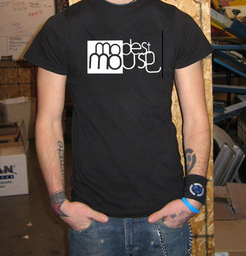 MODEST MOUSE SQUARE TEXT indie emo band retro BW SHIRT