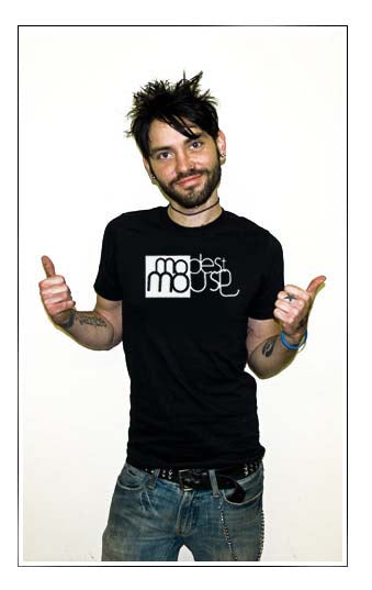 MODEST MOUSE SQUARE TEXT indie emo band retro BW SHIRT