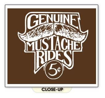 GENUINE MUSTACHE RIDES funny hair retro vintage SHIRT