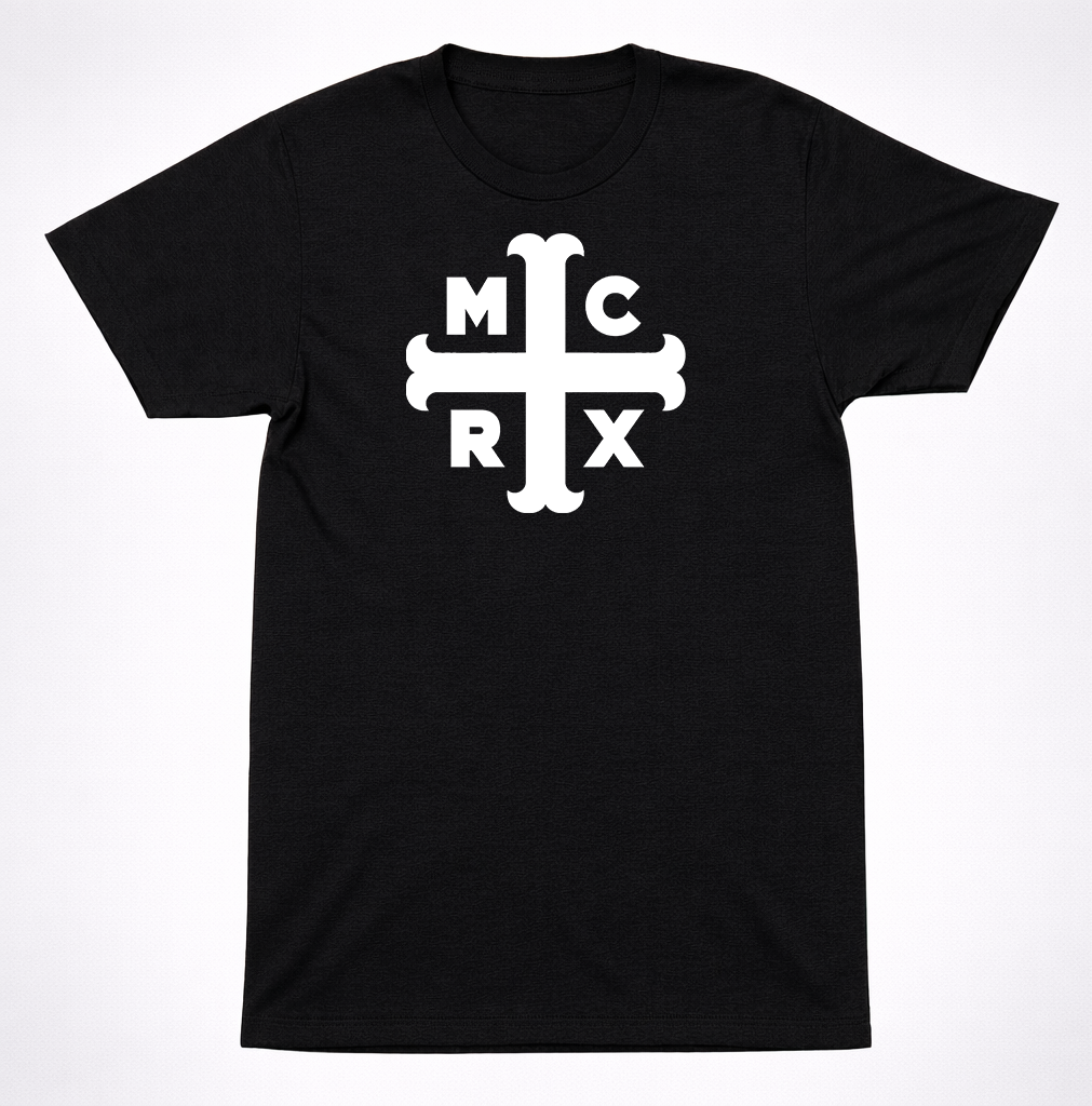My Chemical Romance MCR Cross Logo T-Shirt | Emo Rock Band Classic Black Tee