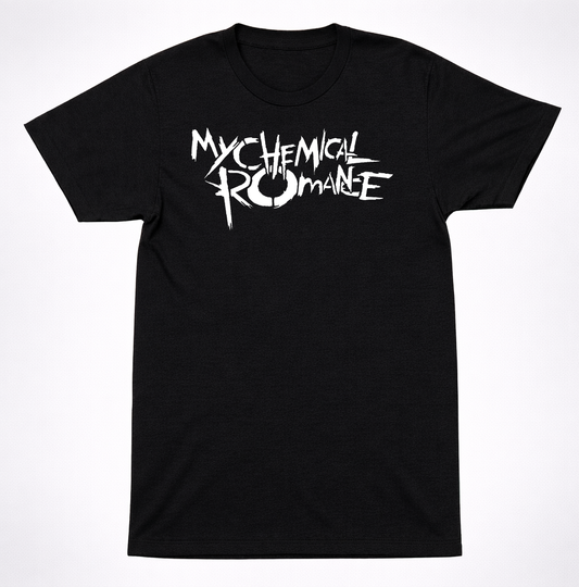 My Chemical Romance Scratchy Iconic Logo T-Shirt Emo Rock Band Classic Tee