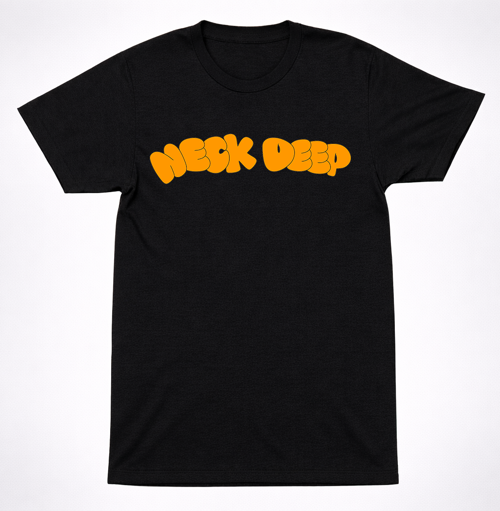 Neck Deep Pillow Logo T-Shirt Pop Band Hardcore Emo Scene Pop Black Tee