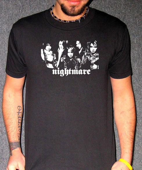 NIGHTMARE visual kei japan jrock concert rock BW SHIRT