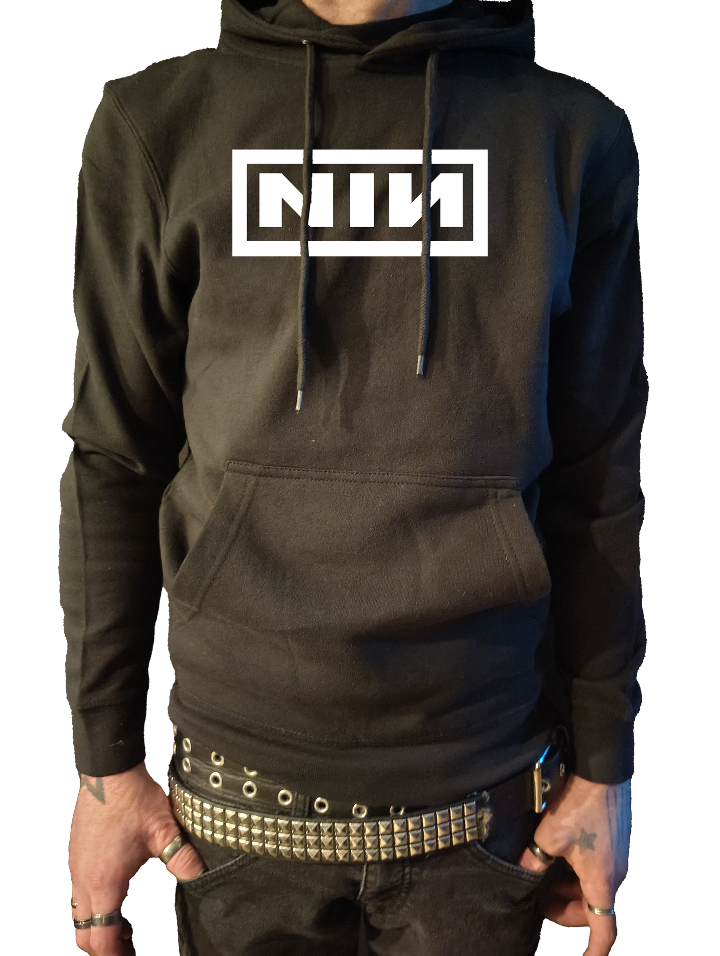 Nine Inch Nails Hoodie NIN Box Logo Hooded Sweatshirt Industrial Rock Pullover Unisex shirt Hoodie