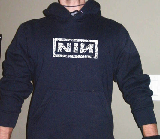 NIN DISTRESSED band nine inch nails concert rock HOODIE