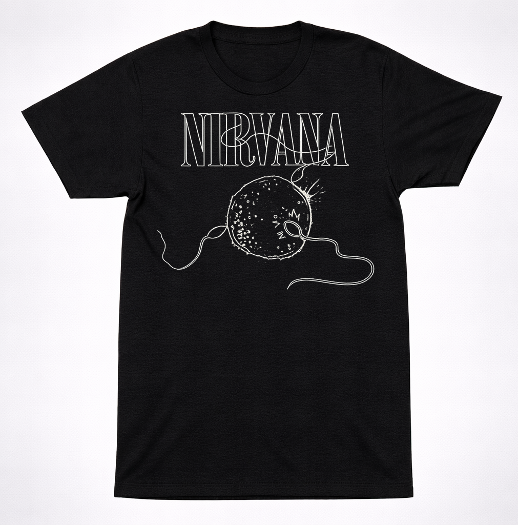 Nirvana In Utero Angel Logo Shirt Grunge Rock Band Vintage Black Tee