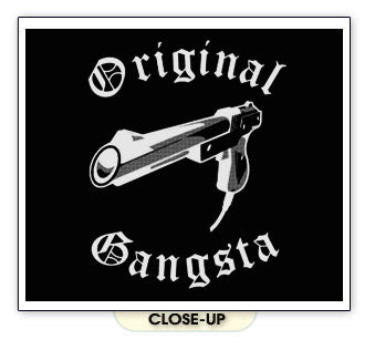 ORIGINAL GANGSTA light gun nintendo duck hunt emo SHIRT