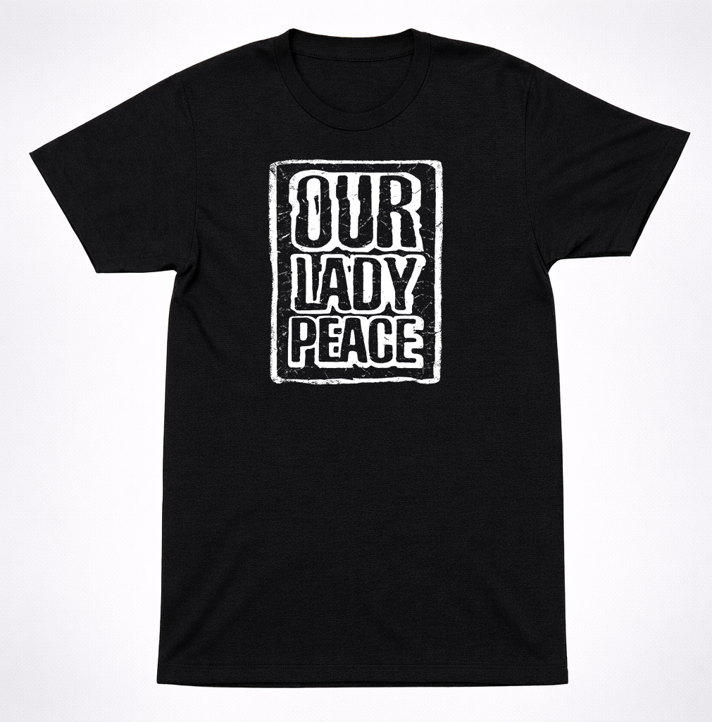 Our Lady Peace Logo Shirt 90s Alternative Rock Band Black Graphic Shirt