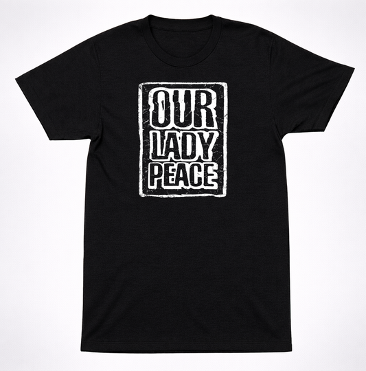 Our Lady Peace Logo Shirt 90s Alternative Rock Band Black Graphic Shirt