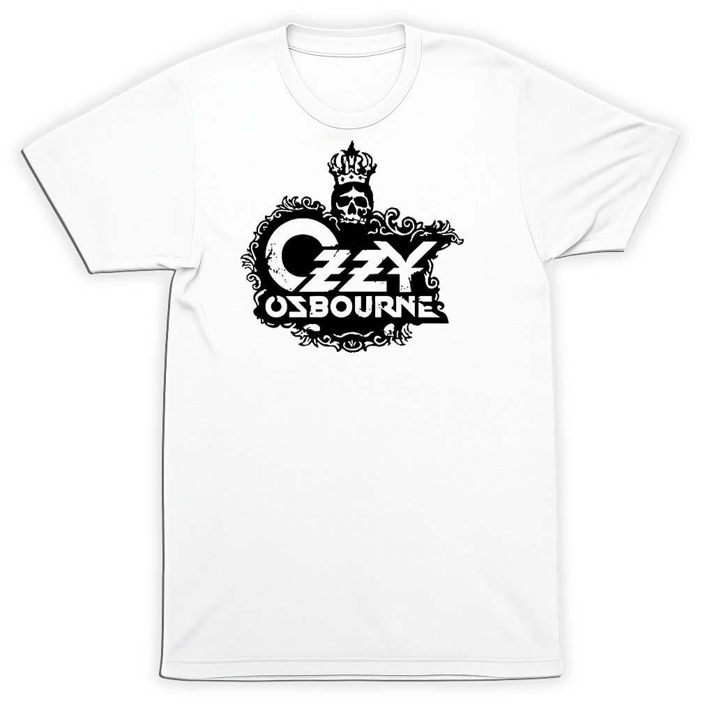 Ozzy Osbourne T-Shirt Skull Crown Logo Heavy Metal Rock Band Tee