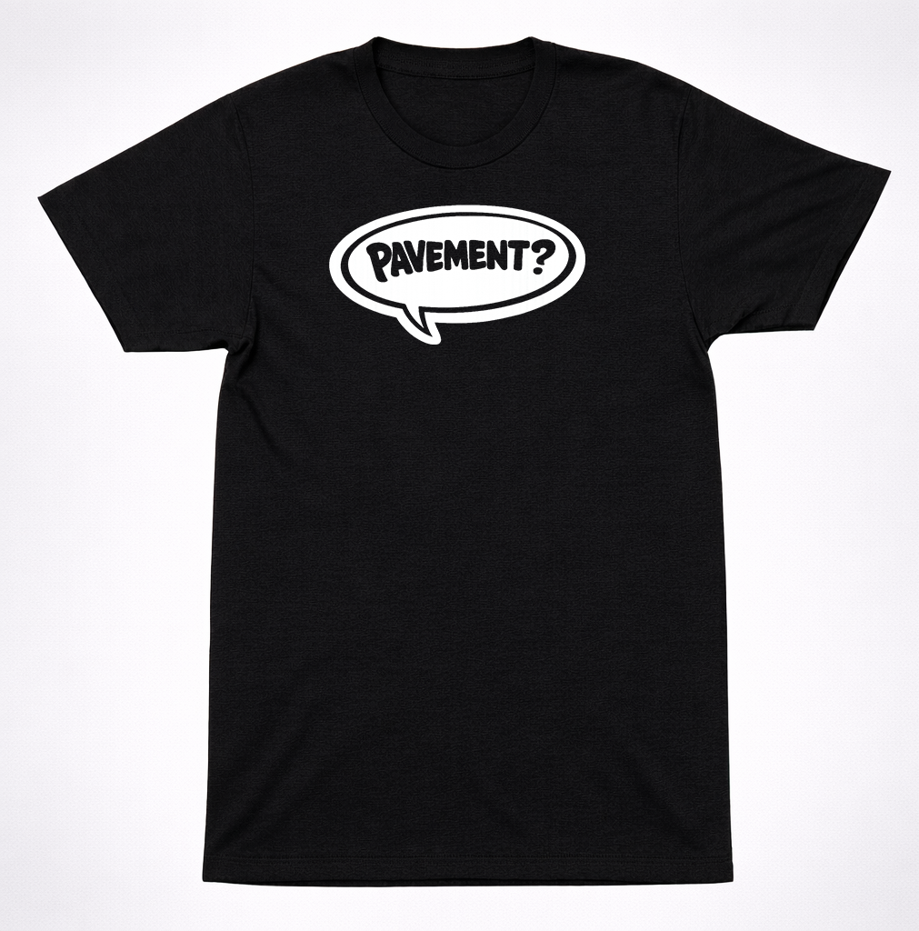 Pavement Speech Bubble Shirt 90s Indie Rock Band Minimal Black Graphic Shirt