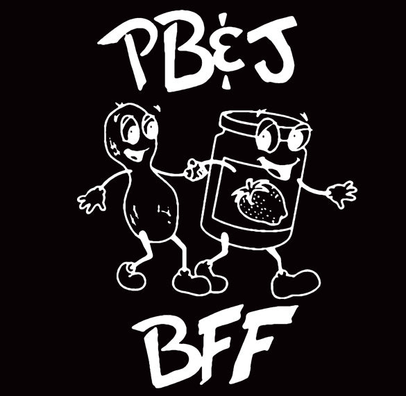 PB&J BFF peanut butter jelly funny food retro BW SHIRT