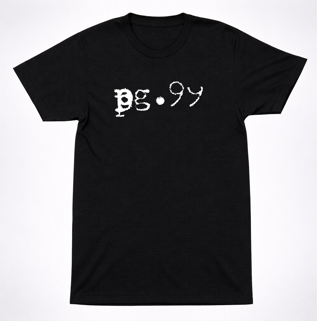 Pg.99 T-Shirt Ink Stamp Screamo Hardcore Punk DIY Band Logo Graphic Tee