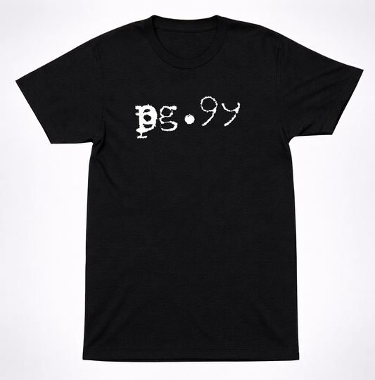 Pg.99 T-Shirt Ink Stamp Screamo Hardcore Punk DIY Band Logo Graphic Tee