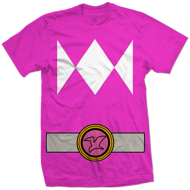 Pink Power Ranger Costume Shirt Kimberly Hart Pterodactyl Power Rangers Unisex Cosplay Tee