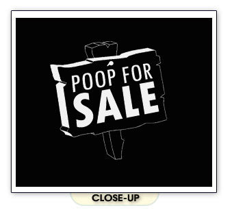 POOP FOR SALE funny toilet comedy emo joke pee BW SHIRT