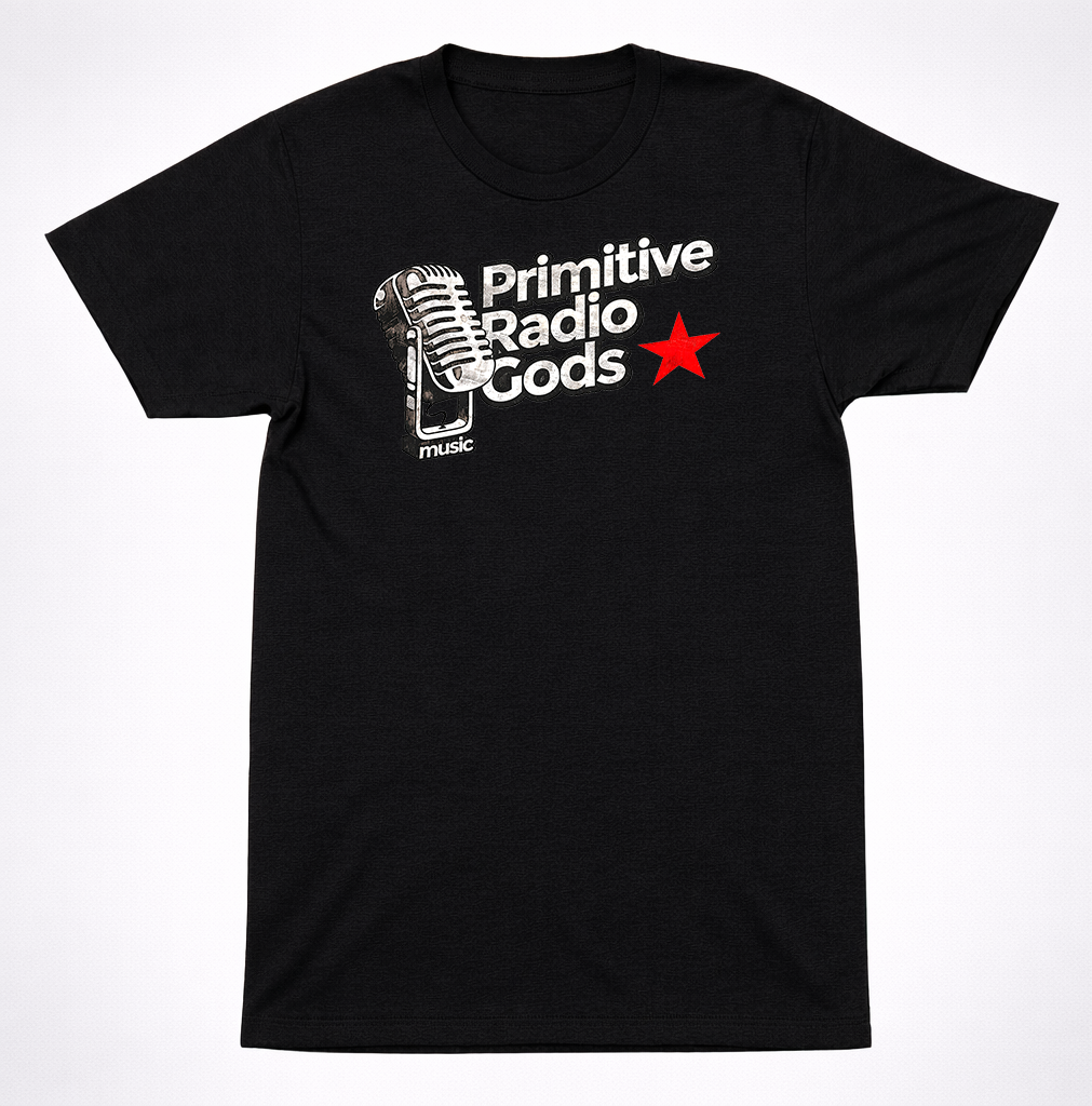 Primitive Radio Gods Logo Shirt 90s Alternative Rock Band Black Graphic Shirt