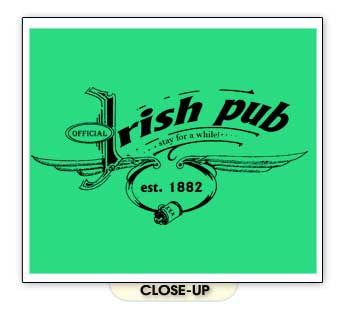 IRISH PUB bar drink alcohol retro bar vintage GB SHIRT