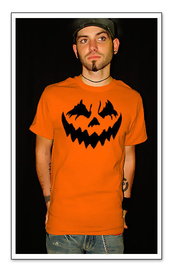 PUMPKIN FACE halloween costume horror funny OB SHIRT