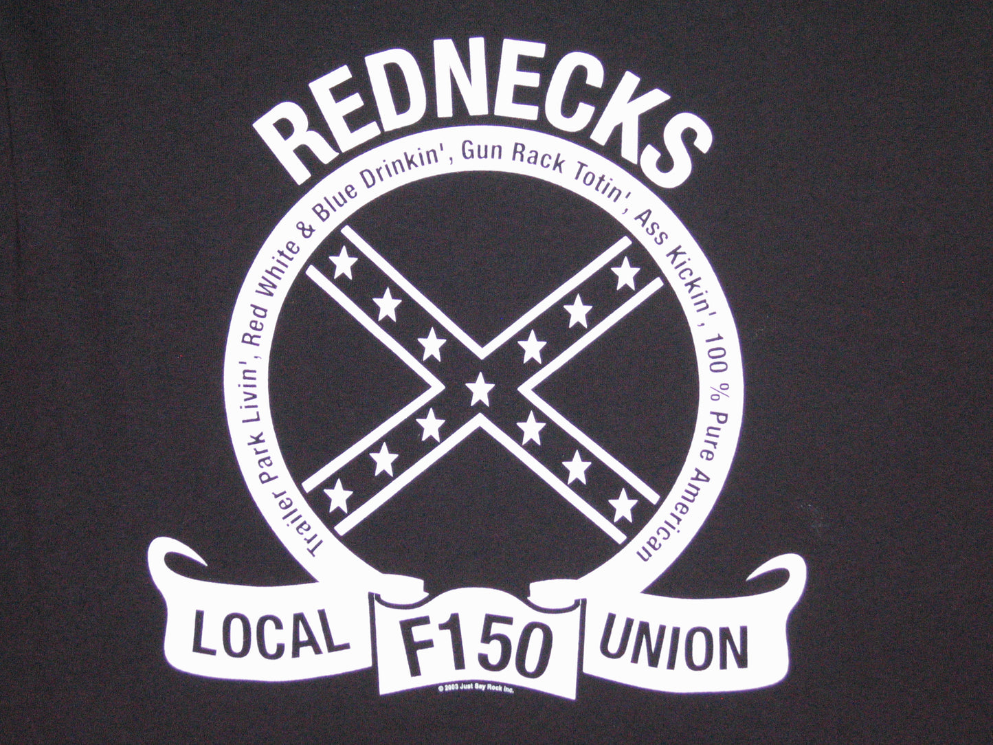 REDNECKS UNION red neck hick funny country bar BW SHIRT