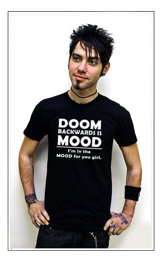 DOOM BACKWARDS IS MOOD reggie & the full effect SHIRT