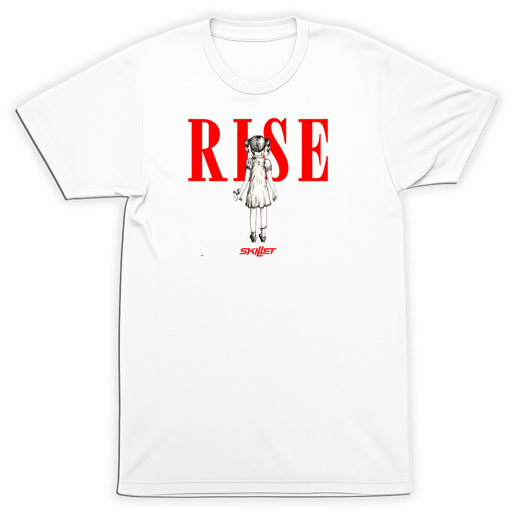 Skillet Rise Album T-Shirt Black Silver Christian Rock Hard Rock Band Tee