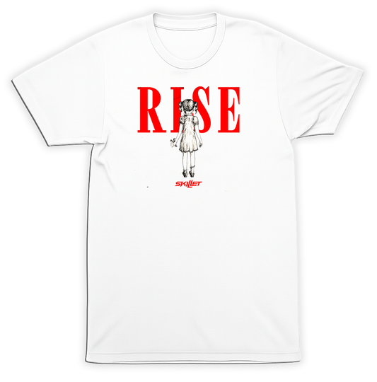 Skillet Rise Album T-Shirt Black Silver Christian Rock Hard Rock Band Tee