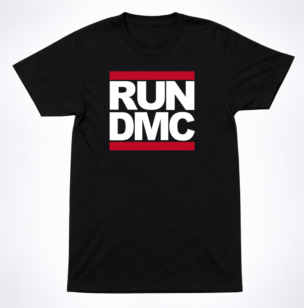 RUN DMC Classic Logo Shirt Old School Hip Hop Rap Group Graphic Shirt