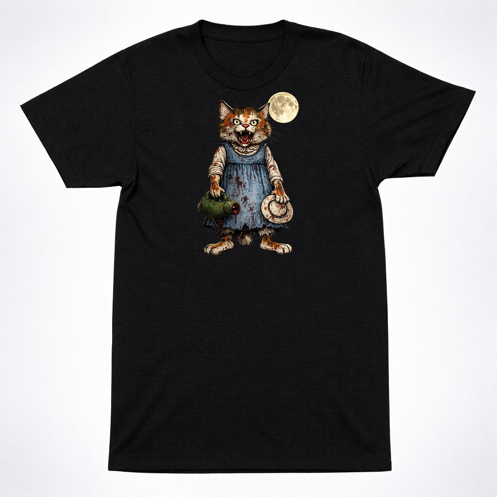 Horror Sally Cat Shirt Richard Scarry Creepy Kids Book Character Retro Tee