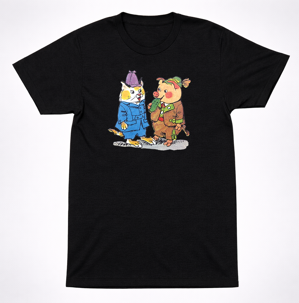 Sam Dudley Shirt Richard Scarry Kids Book Character Retro Cartoon Pig Cat
