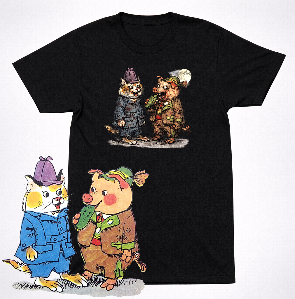 Horror Sam Dudley Shirt Richard Scarry Creepy Kids Book Character Retro Tee