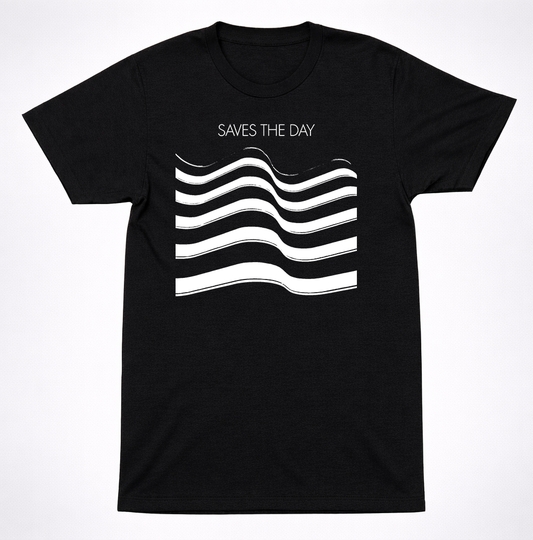 Saves The Day Wave Flag Waving T-Shirt Emo Punk Indie Rock Band Tee