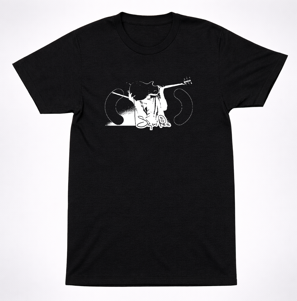Sigur Rós Raised Guitar Indie emo T-Shirt Post-Rock Ambient Graphic Black Tee