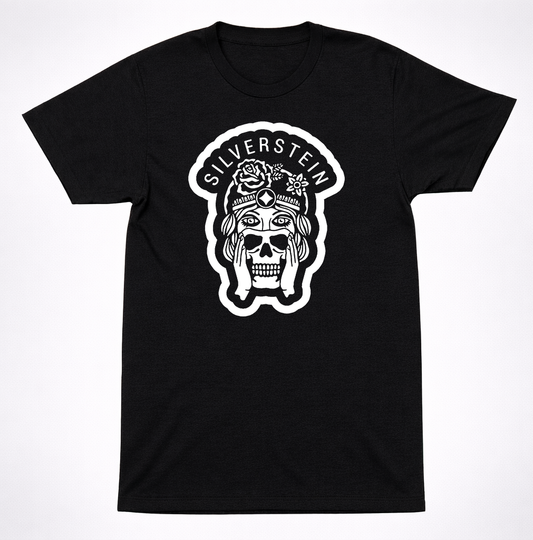 Silverstein Skull Mask Black T-Shirt Post Hardcore Emo Band Graphic Tee