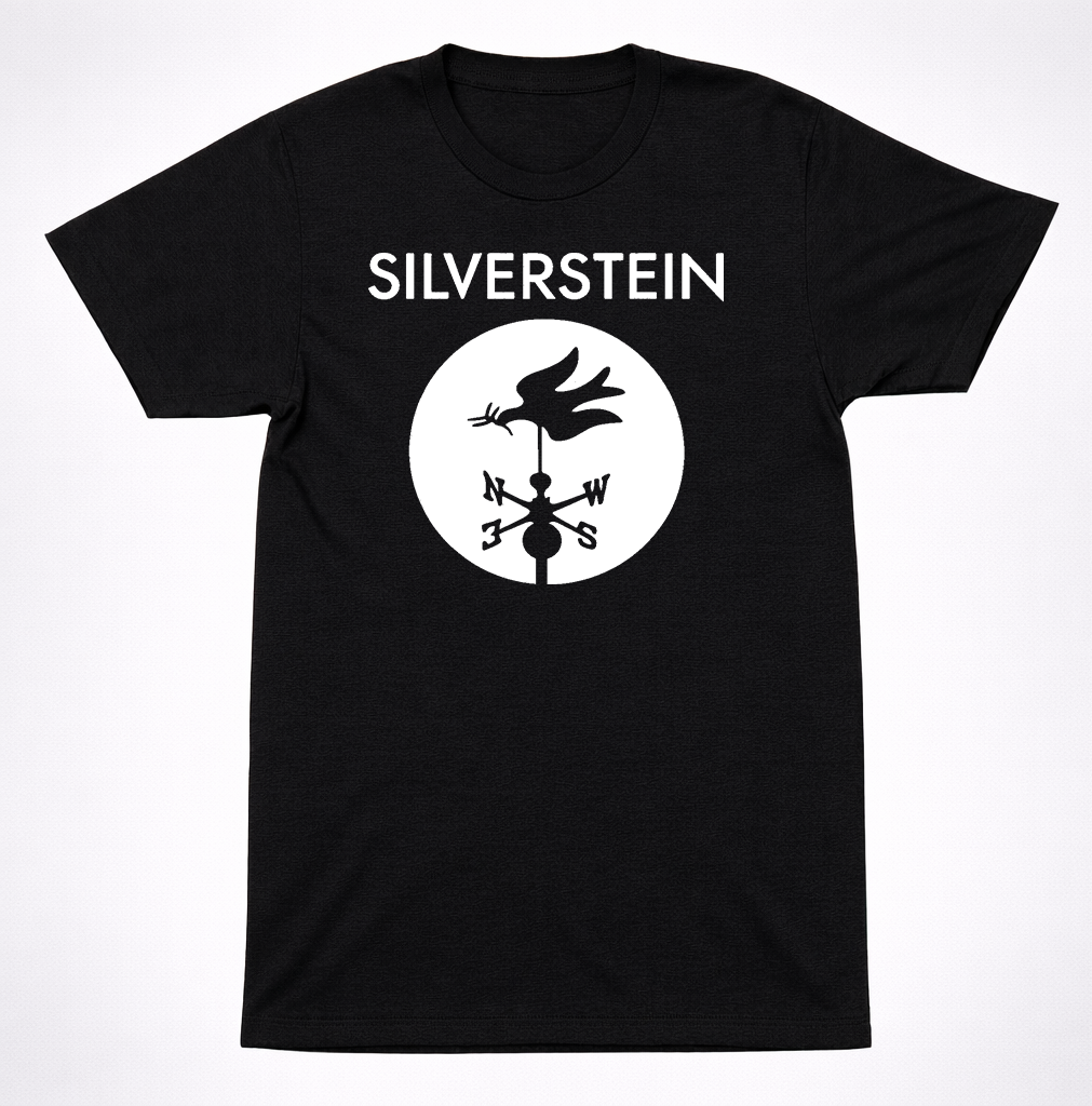 Silverstein Weathervane Symbol Black T-Shirt Emo Post Hardcore Band Tee