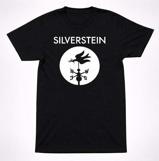 Silverstein Weathervane Symbol Black T-Shirt Emo Post Hardcore Band Tee