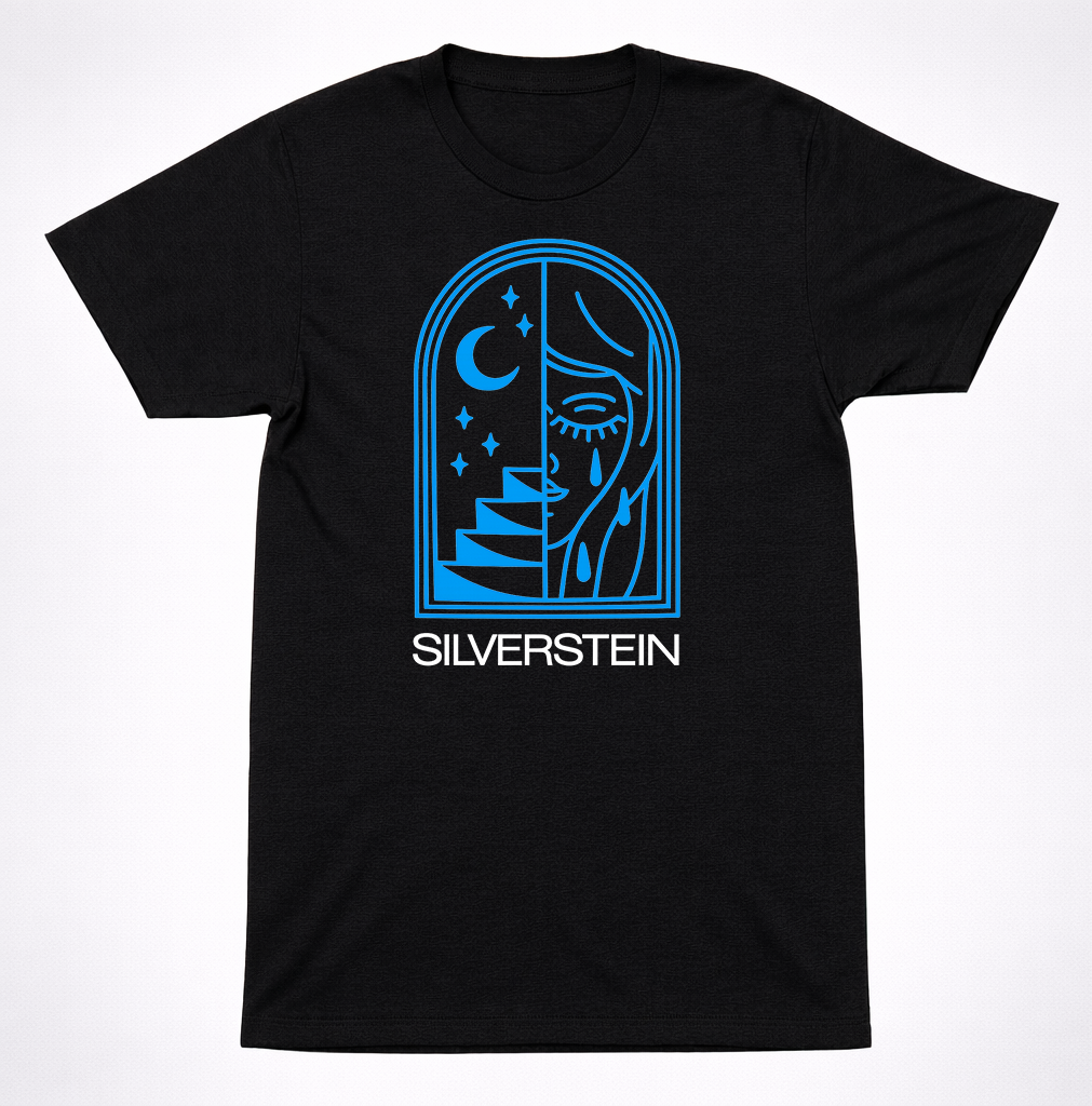 Silverstein Night Tears Window Black T-Shirt Emo Post Hardcore Band Tee