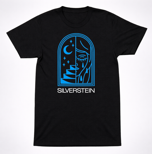 Silverstein Night Tears Window Black T-Shirt Emo Post Hardcore Band Tee