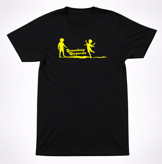 Something Corporate Yellow Silhouette T-Shirt Emo Piano Rock Alternative Tee