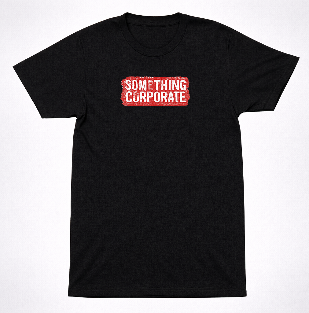 Something Corporate Red Logo T-Shirt Piano Rock Emo Alternative Band Tee