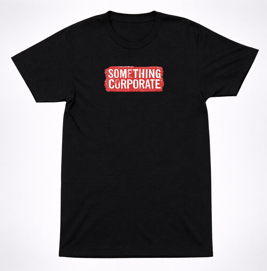Something Corporate Red Logo T-Shirt Piano Rock Emo Alternative Band Tee