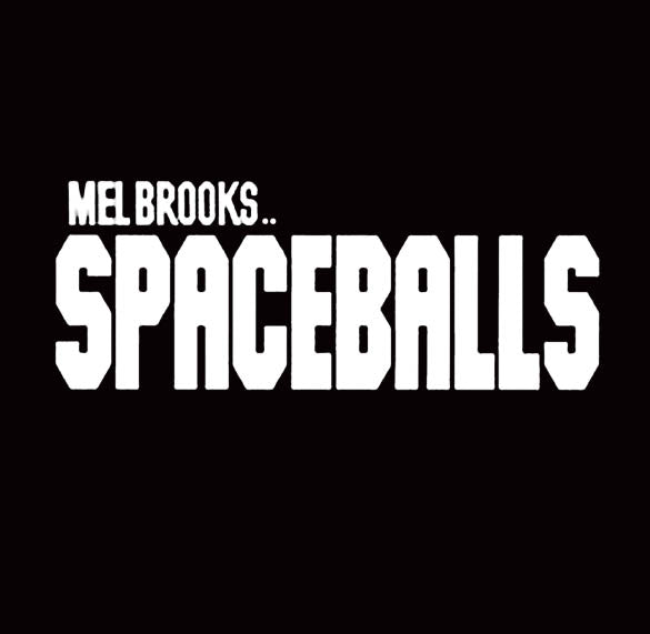 SPACEBALLS TEXT retro movie mel brooks vintage BW SHIRT