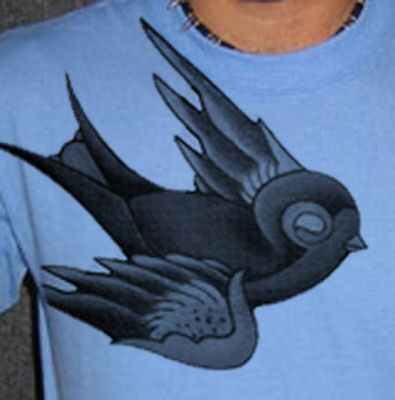 SPARROW BIG bird tattoo art emo hipster animal LB SHIRT